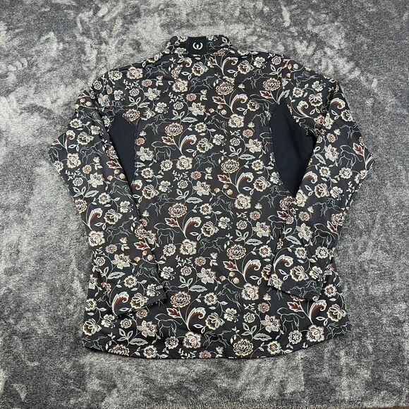 SOLD Up Tempo Fleece 1/4 Zip Tech Top Floral Horse AOP Black Pullover XL - Picture 10 of 12